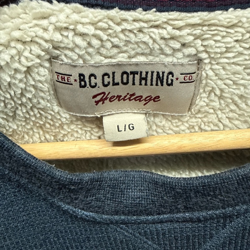 Men's Waffle-Knit Crewneck Sweater - Blue - Picture 2 of 3